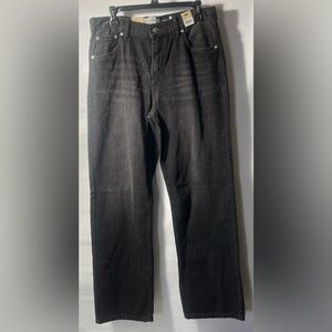 Youth Levi’s silver tab loose fit straight leg adjustable waistband  black 30x32